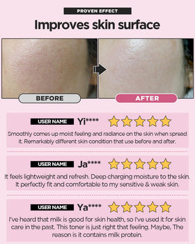 BEISIKS MadeCera pump dispensing milky toner texture for quick hydration