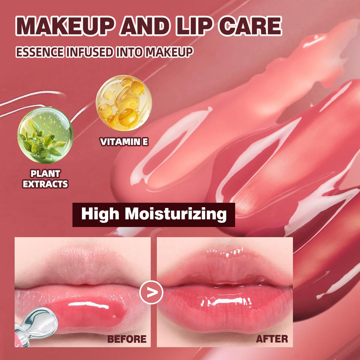 Bekoeen gloss texture close shot highlighting jelly shine and hydration