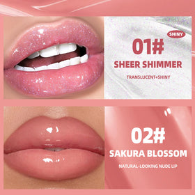 Bekoeen on lips model showing plump glossy finish and natural look