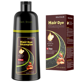 BELEZALIB front bottle showing dark brown shampoo color and clear branding benefit convenience