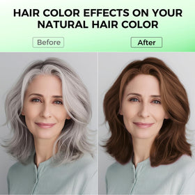 BELEZALIB label closeup highlighting ingredients and benefits for gentler hair coloring