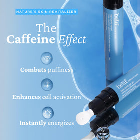 belif applicator demonstration on eye area for targeted de-puffing and soothing