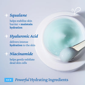 belif cream on hand being spread to show fast hydration and non-greasy feel