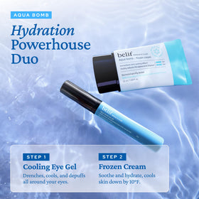 belif before and after hydration demonstrating visible plump skin benefit