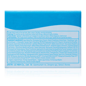 belif model applying gel on face illustrating cooling hydration and plumping effect