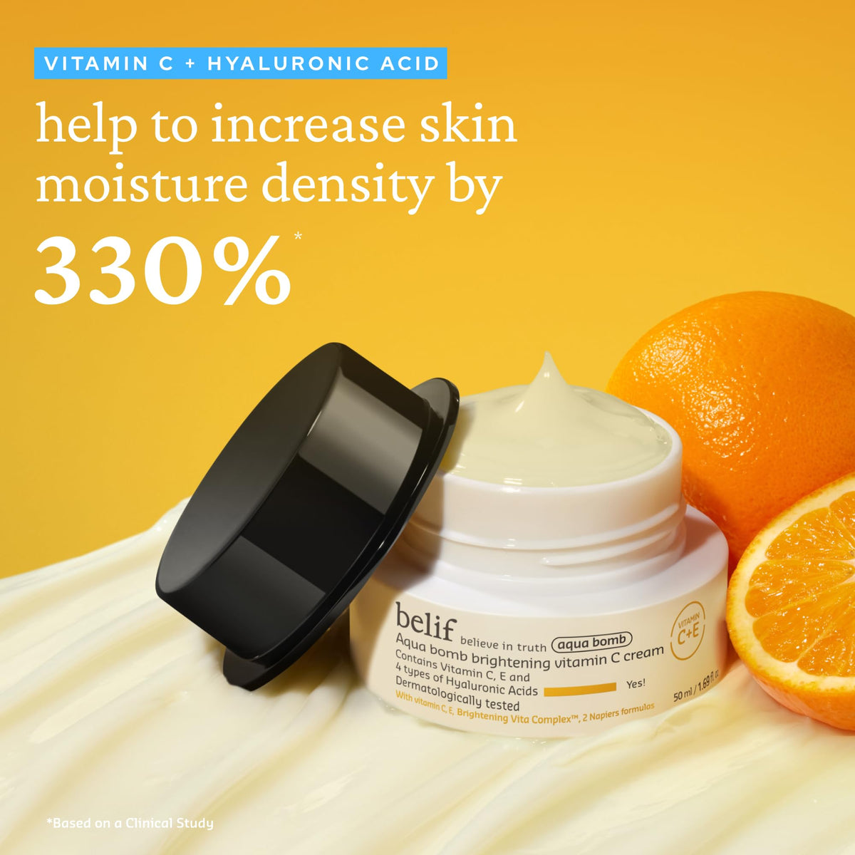 belif close-up gel-cream texture highlighting lightweight hydration