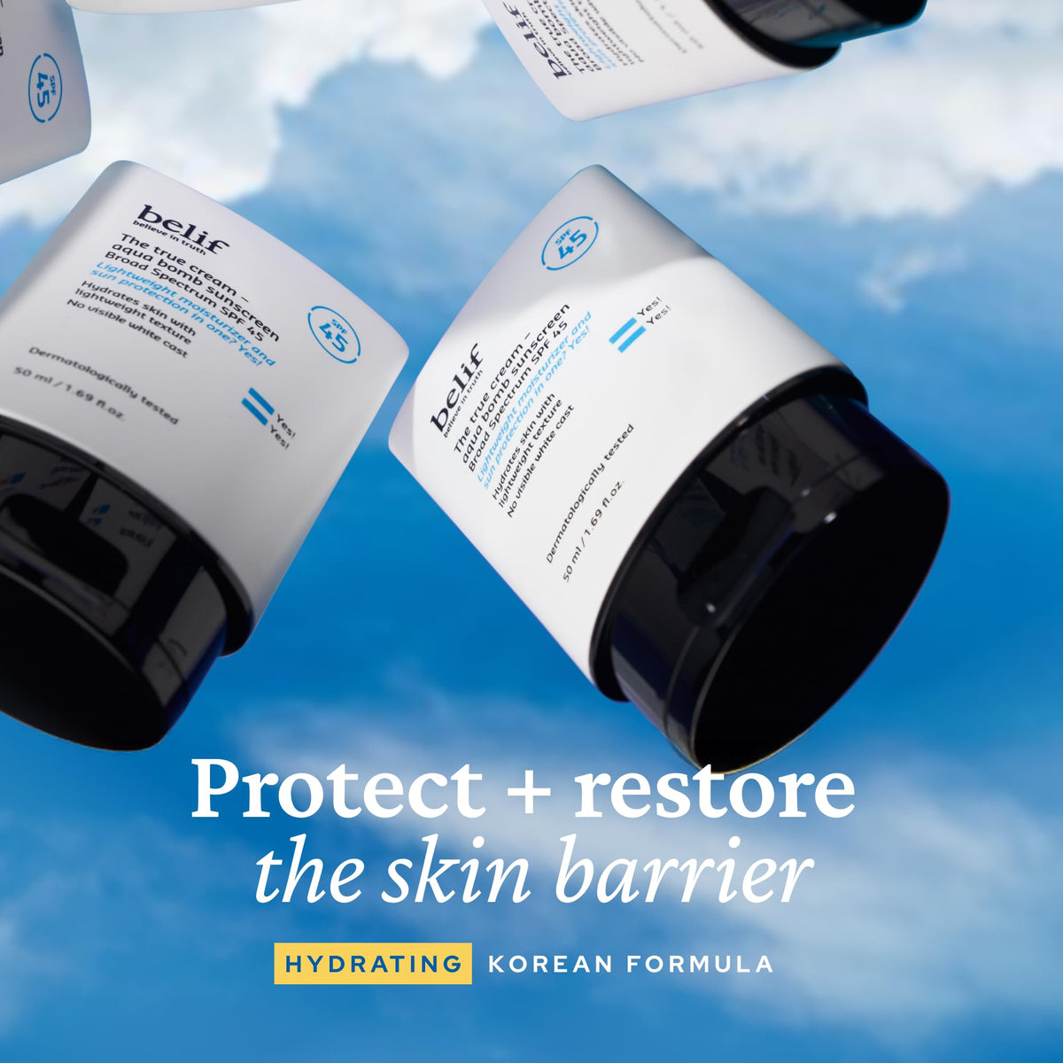 belif close-up gel-cream texture demonstrating lightweight hydration benefits