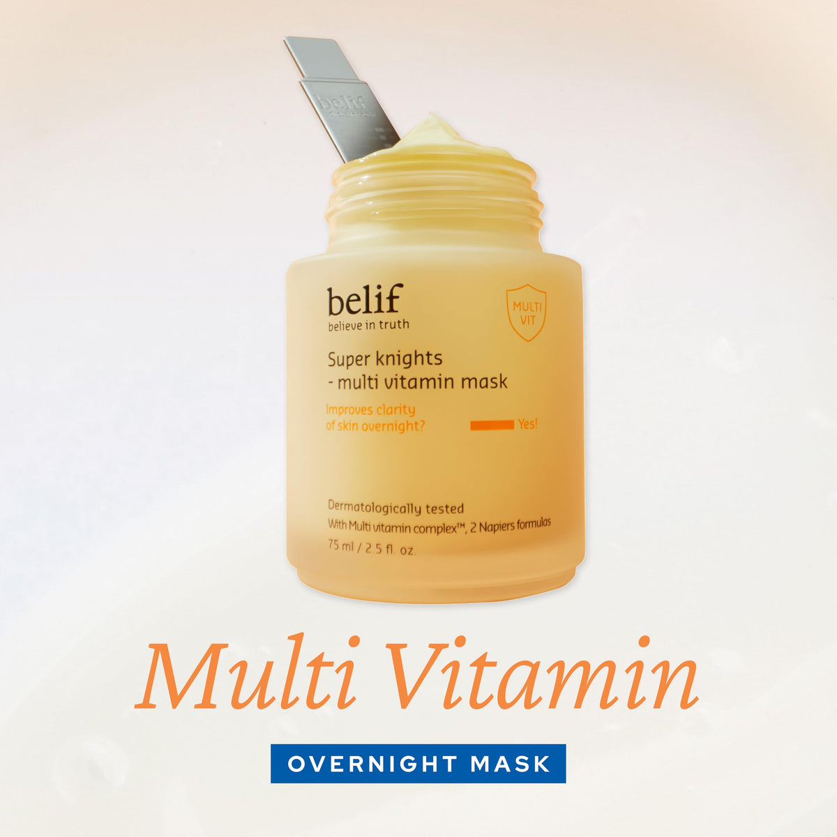 belif morning comparison illustrating refreshed, glowing result