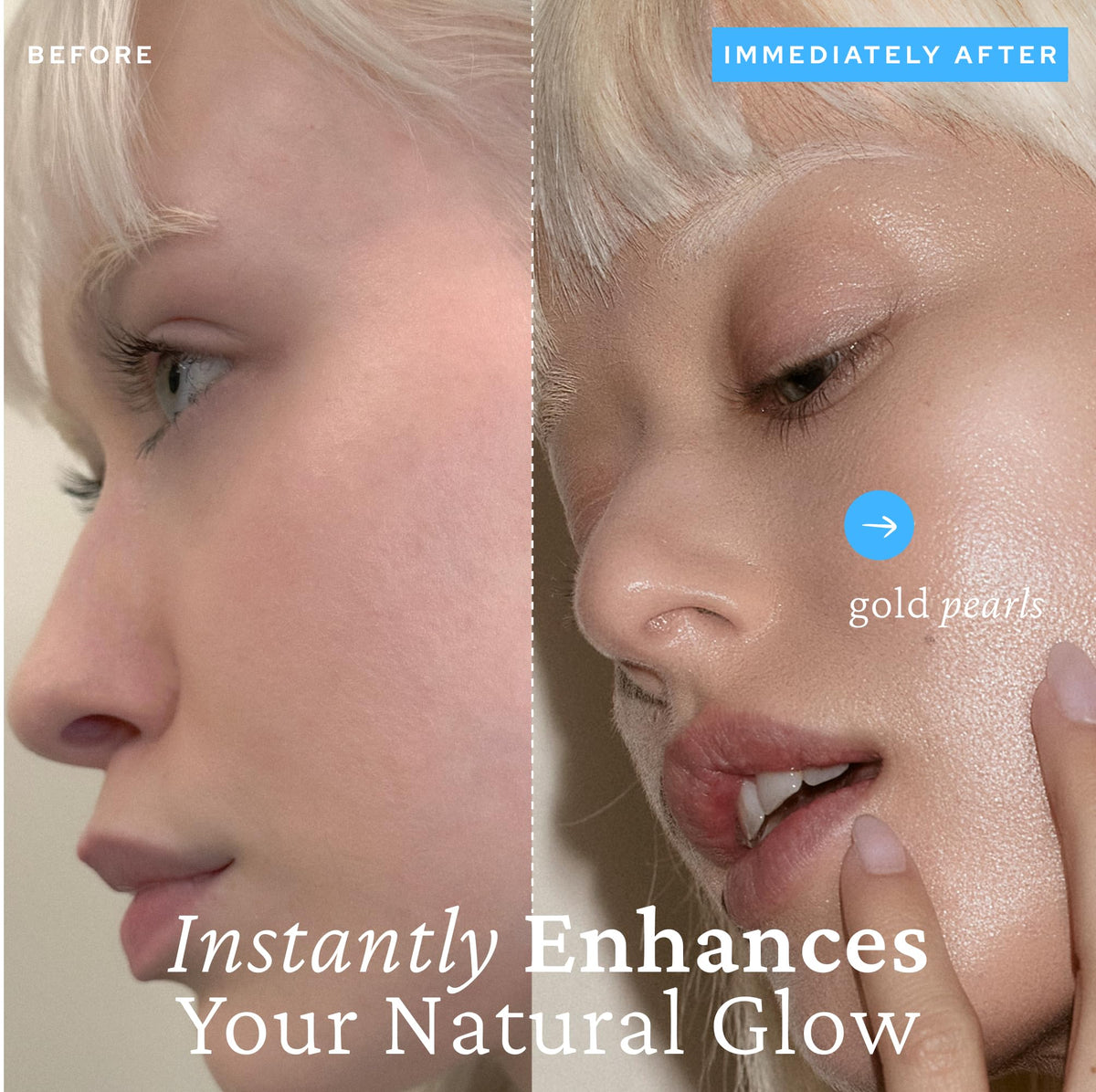 belif close-up micro-pearls in serum adding instant light-reflecting glow