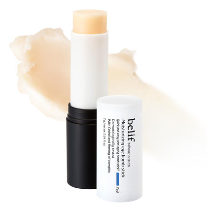 belif eye balm stick front view shows compact applicator for precise hydration