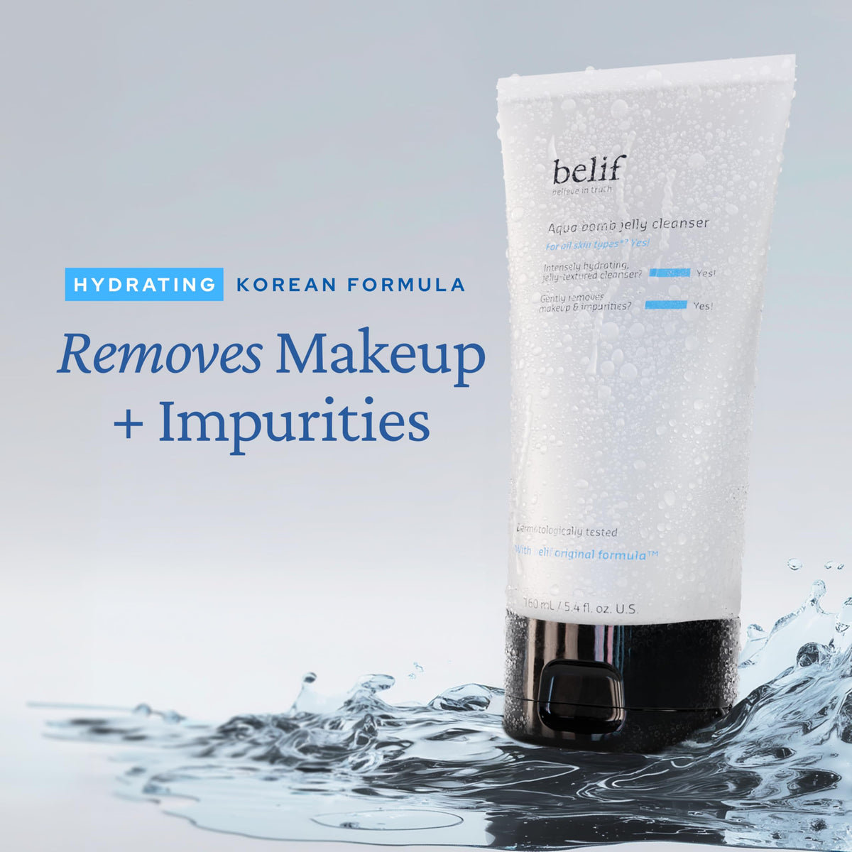 belif jelly texture close-up highlighting smooth hydrating gel feel