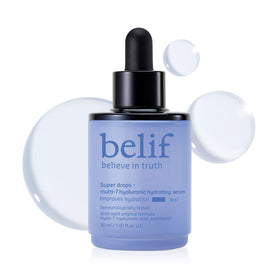 belif front packaging showing serum bottle and box for confident shelf appeal