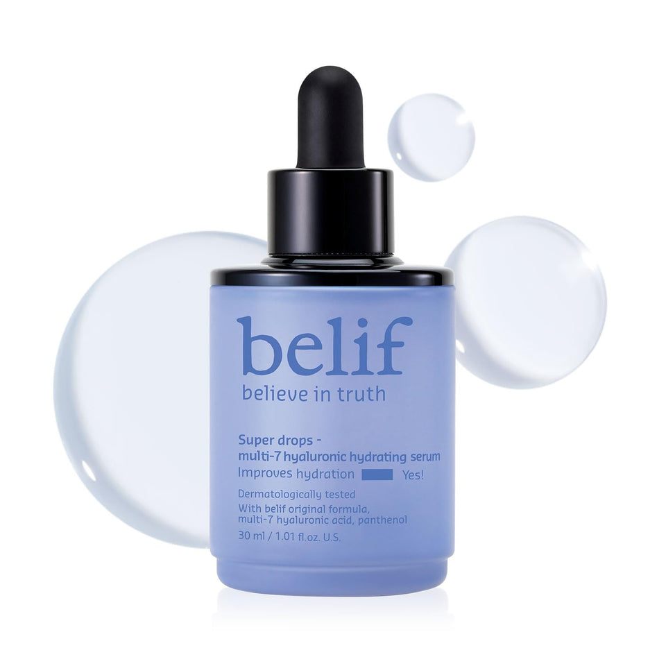 belif front packaging showing serum bottle and box for confident shelf appeal