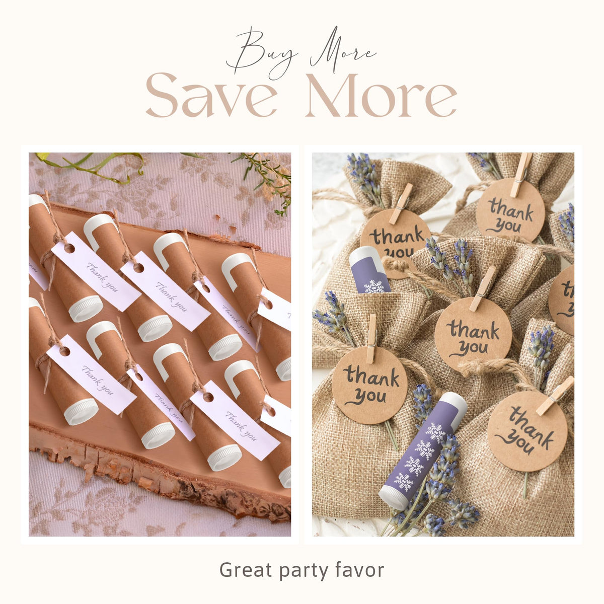 Belladonna blank tube with peel-and-stick label applied to show fast customization for events