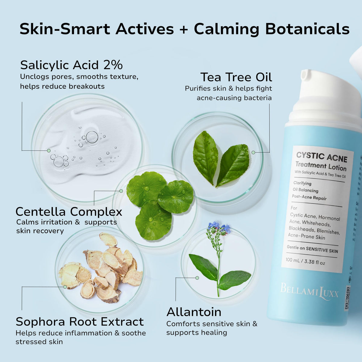 BellamiLuxx lotion absorbed into skin showing hydration without residue