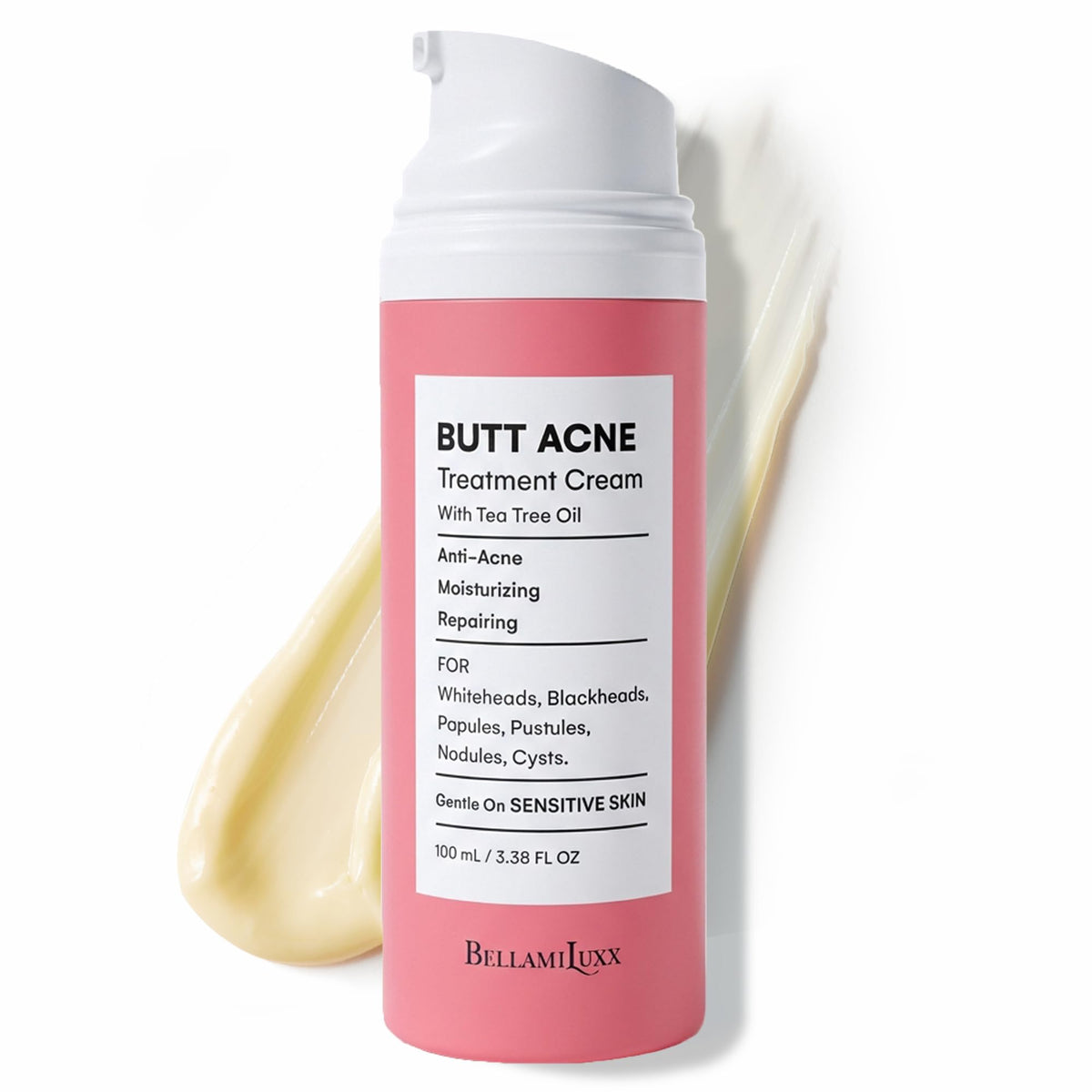 BellamiLuxx front packaging showing product and clear labeling for targeted acne