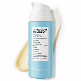 BellamiLuxx front packaging showing product and purpose, clear acne support