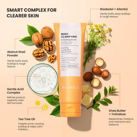 BellamiLuxx ingredients label highlighting actives that unclog pores