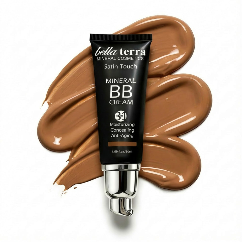 Bellaterra BB cream front tube showing clean packaging and portability benefit