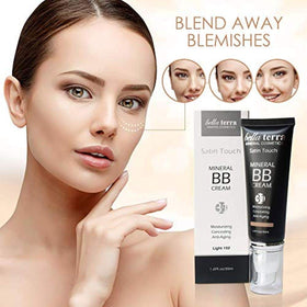 Bellaterra Cosmetics open tube showing creamy texture and quick-absorbing benefit