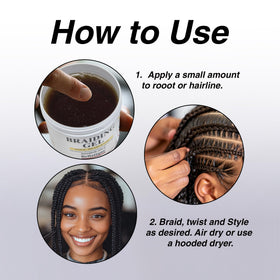 BELLATIQUE smoothing edges to show hairline control and no flaking benefit