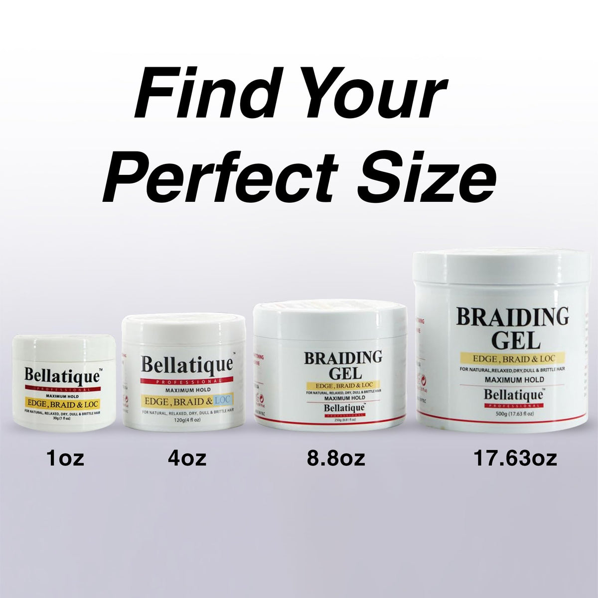 BELLATIQUE jar open revealing glossy gel consistency and convenient scoop access