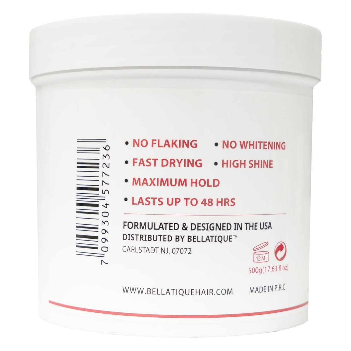 BELLATIQUE gel under light emphasizing high-shine finish and polished look