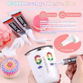 BELLEBOOST B7000 glue needle tip showing precise application and clear-drying hold