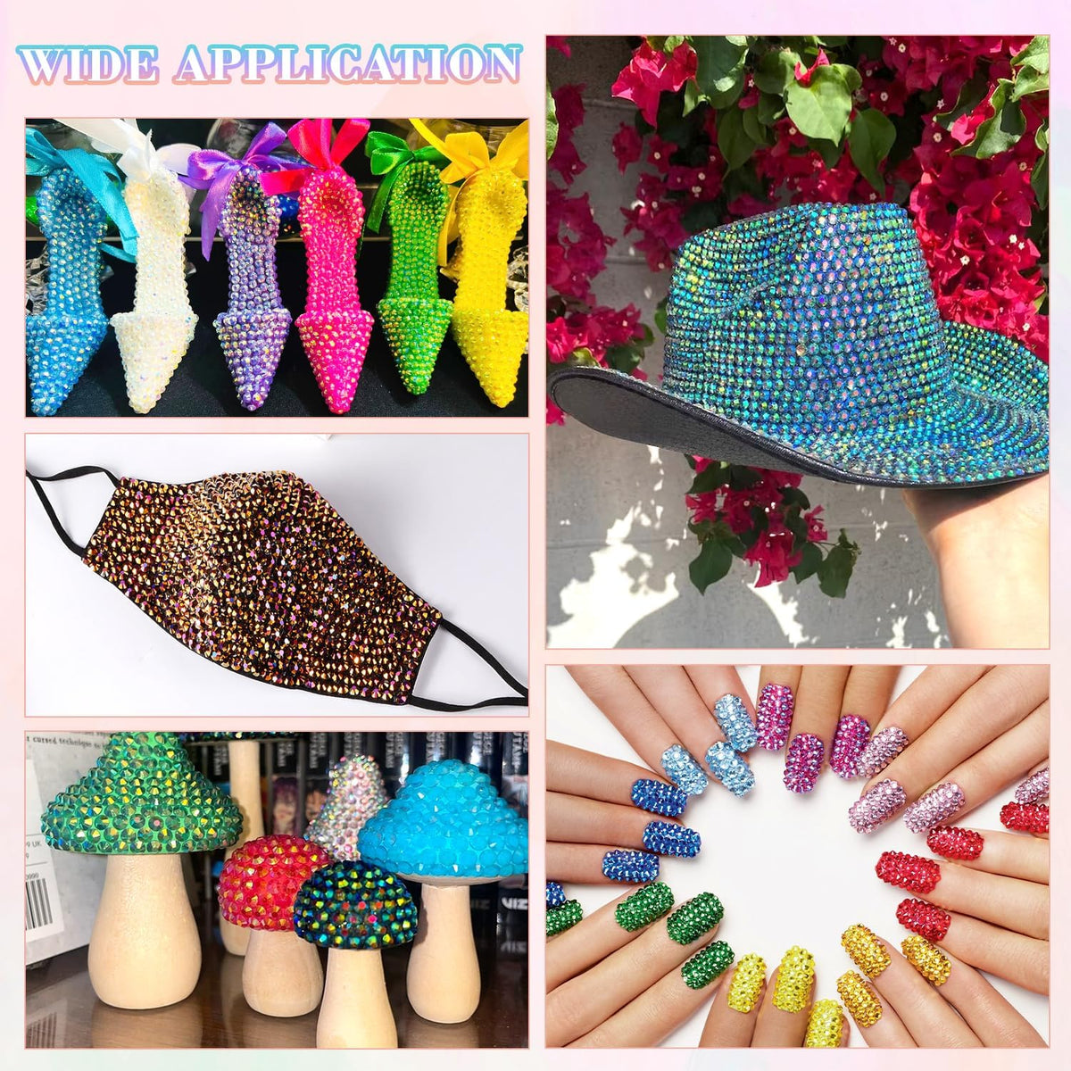 BELLEBOOST decorated phone case example displaying eye-catching multicolor embellishments