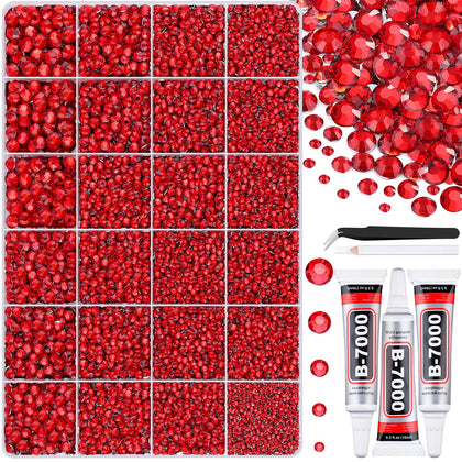 BELLEBOOST front box showing 24-grid of red rhinestones and tools for instant crafting