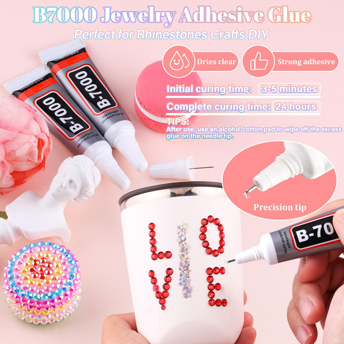 BELLEBOOST B7000 glue needle applicator delivering precise clear bond