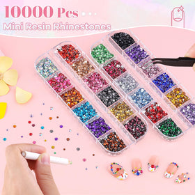 BELLEBOOST organizer open showing 12 compartments, keeps gems separated