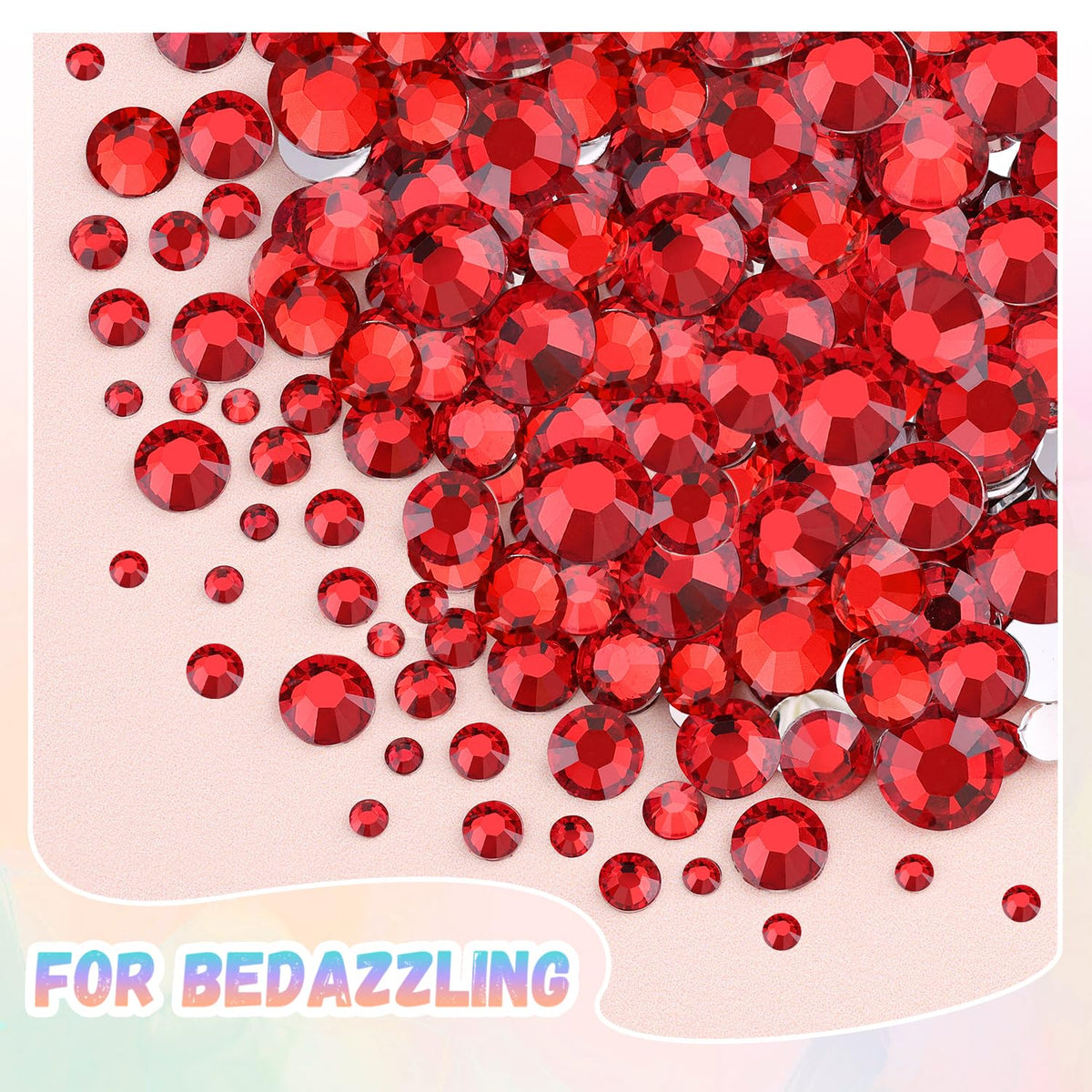 BELLEBOOST rhinestones beside coin to show size scale and planning benefit