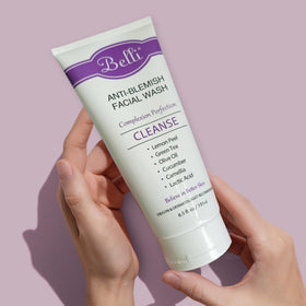 Belli label ingredients list closeup showcasing pregnancy-safe formulation