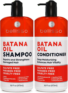 BELLISSO front packaging showing shampoo and conditioner for fuller hair
