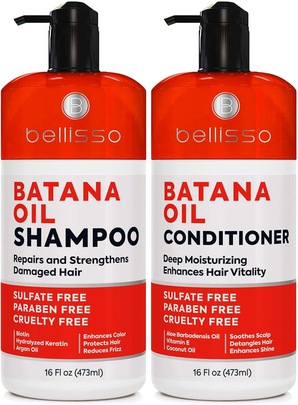 BELLISSO front packaging showing shampoo and conditioner for fuller hair