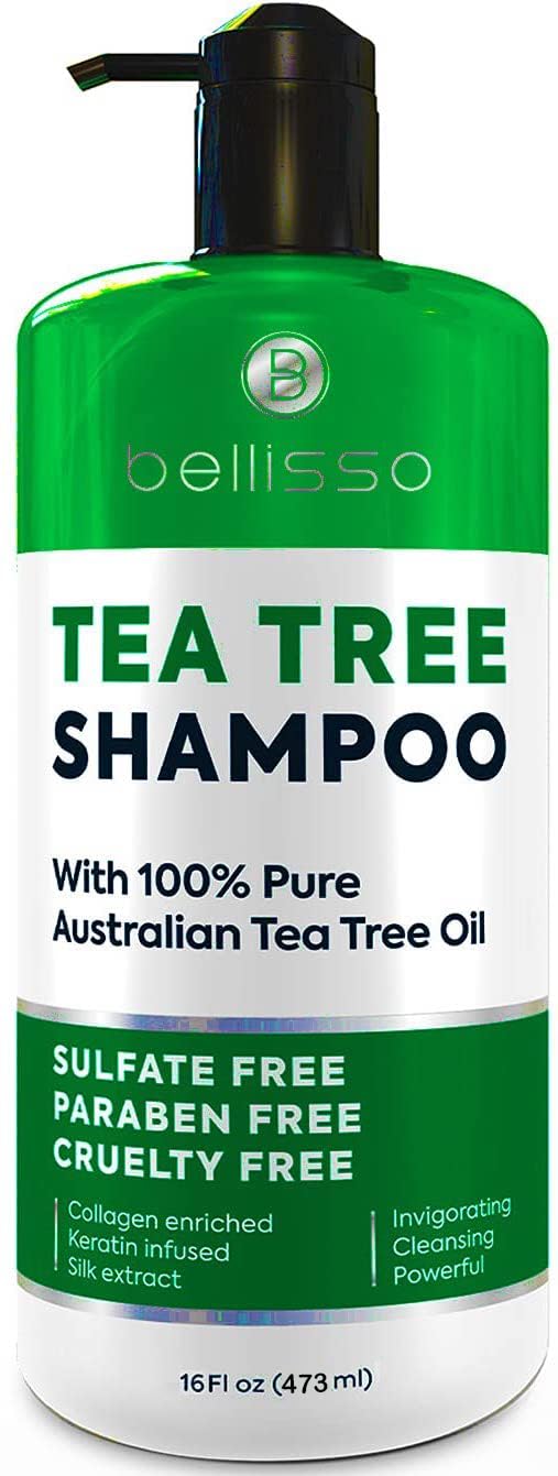 BELLISSO front bottle shot showing clean design and benefit of scalp clarity