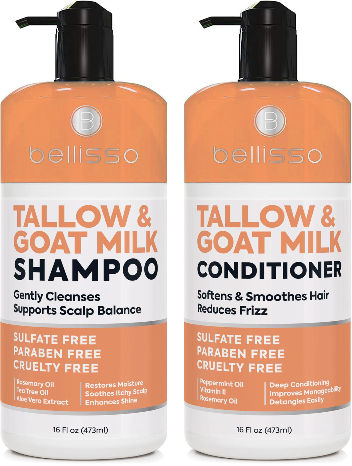 BELLISSO front packaging showing bottles and benefits