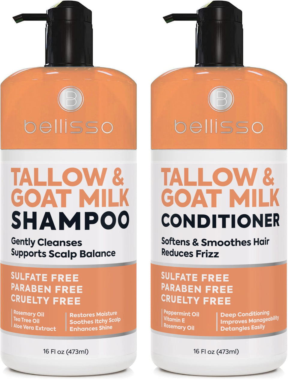 BELLISSO front packaging showing bottles and benefits