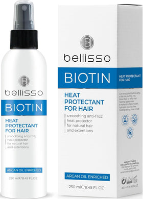 BELLISSO front bottle view showing label and benefits