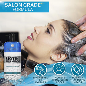 BELLISSO biotin ingredient visual highlighting thickening benefit