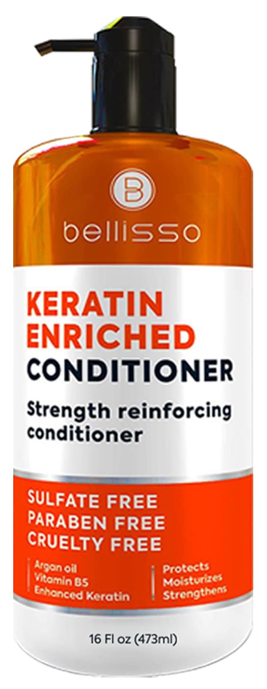 BELLISSO front bottle view showing label and salon formula benefits