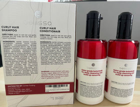 BELLISSO man with wavy curls using product in bathroom routine