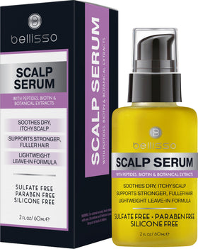 BELLISSO front bottle view showing clean packaging and calming brand benefit