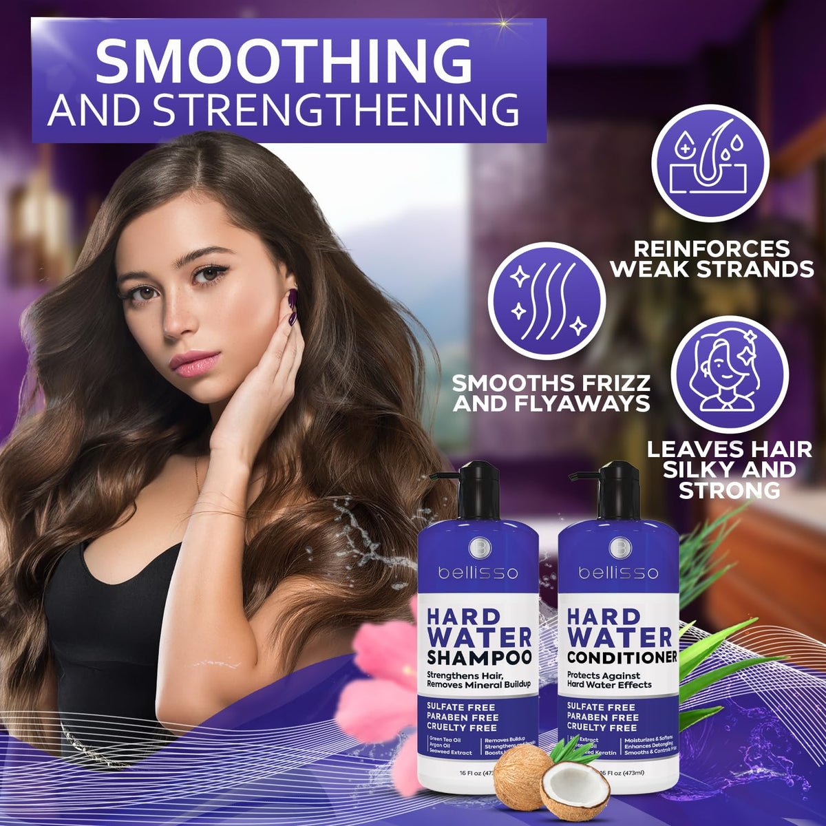 BELLISSO shampoo texture swirled to show gentle cleansing action