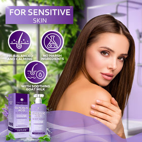 BELLISSO in shower lifestyle shot showing use on arms and legs for smoother skin