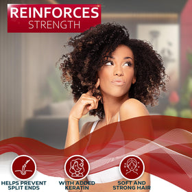 BELLISSO model with defined black curls demonstrating shine and bounce