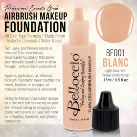 Belloccio poured foundation texture close-up showcasing smooth water-based finish