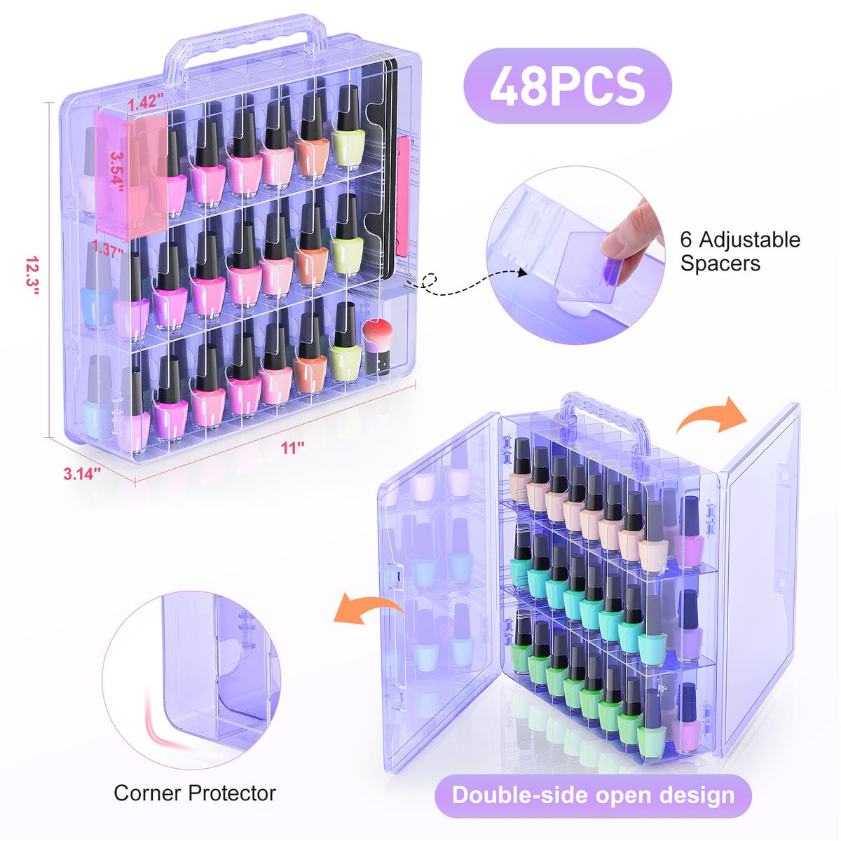 Beloving interior with adjustable dividers allowing customizable bottle spacing