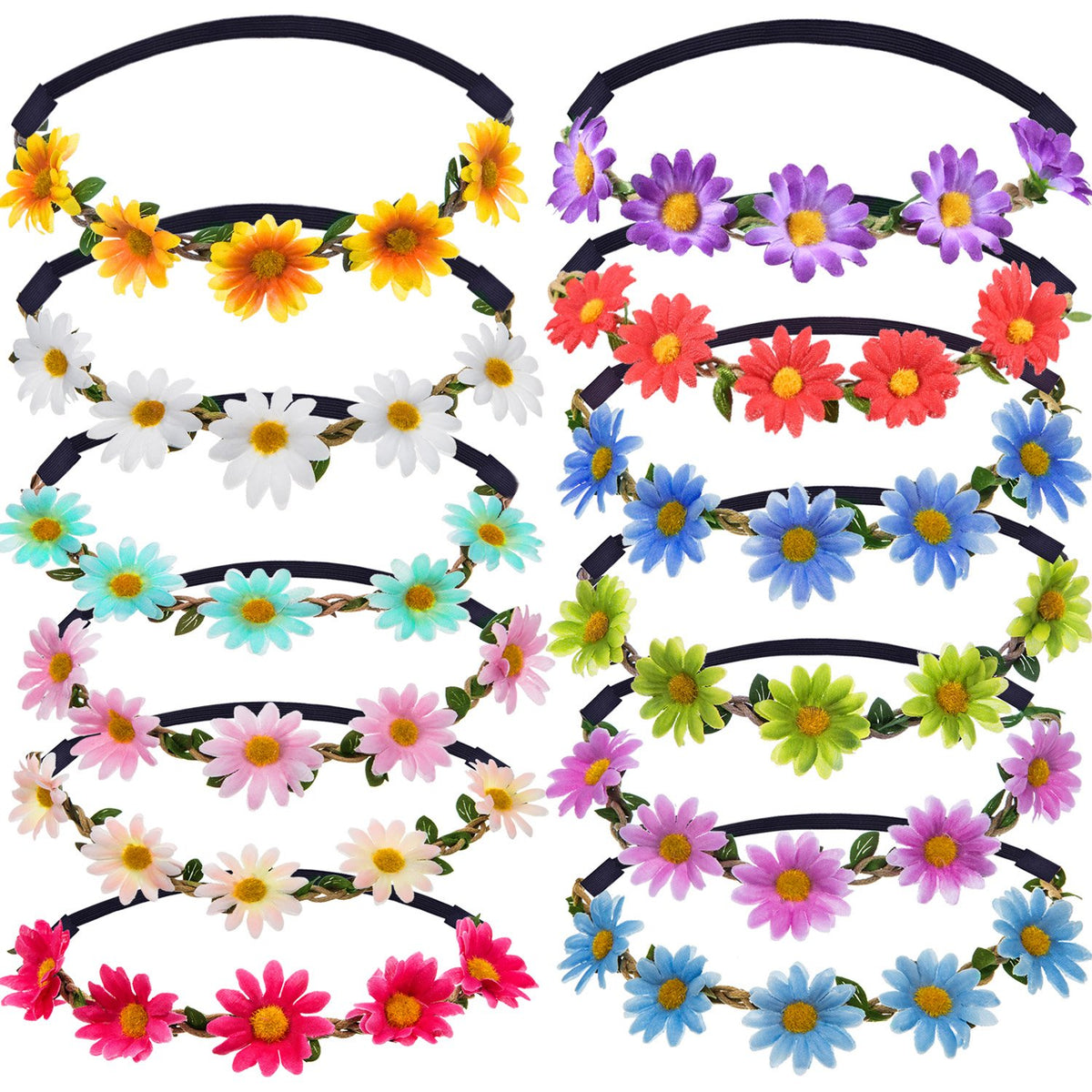 Bememo front packaging showing full 12-piece set and colorful daisies for easy gifting